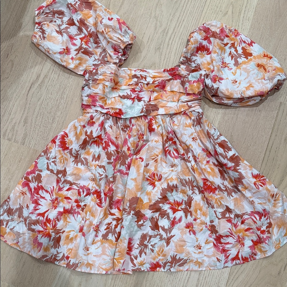 Abercrombie & Fitch Multicolor Puff Sleeve Dress